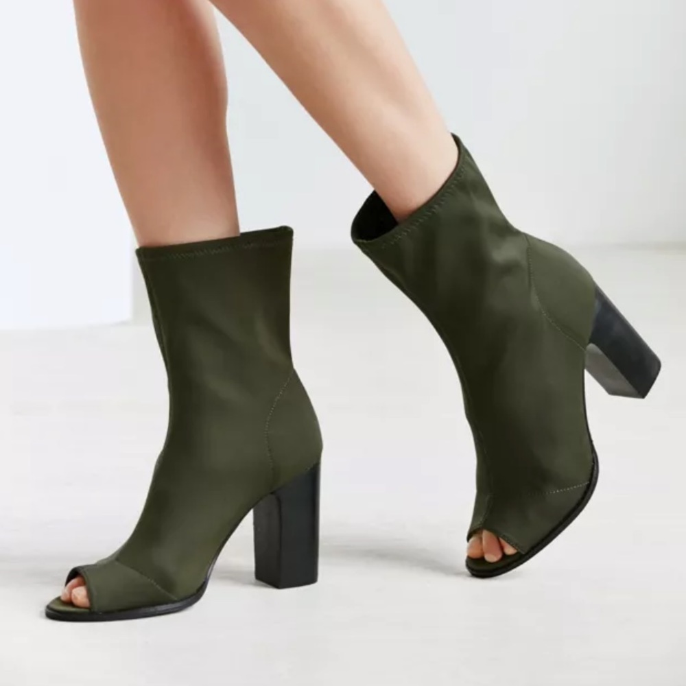 Urban Outfitters peep toe glove boot